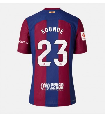 Barcelona Jules Kounde #23 Primera Equipación Mujer 2023-24 Manga Corta